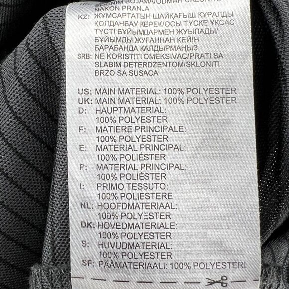 Adidas Mens Golf Polo Shirt 2XL XXL Striped Gray & Black Short Sleeve - Picture 3 of 8